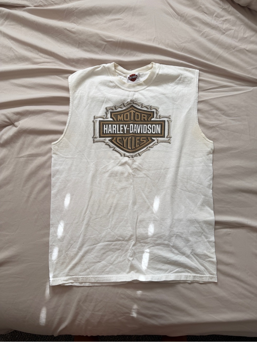 Vintage Harley Davidson White Tank Top